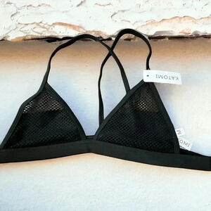 NWT katomi fish net bralette lined  M goth punk